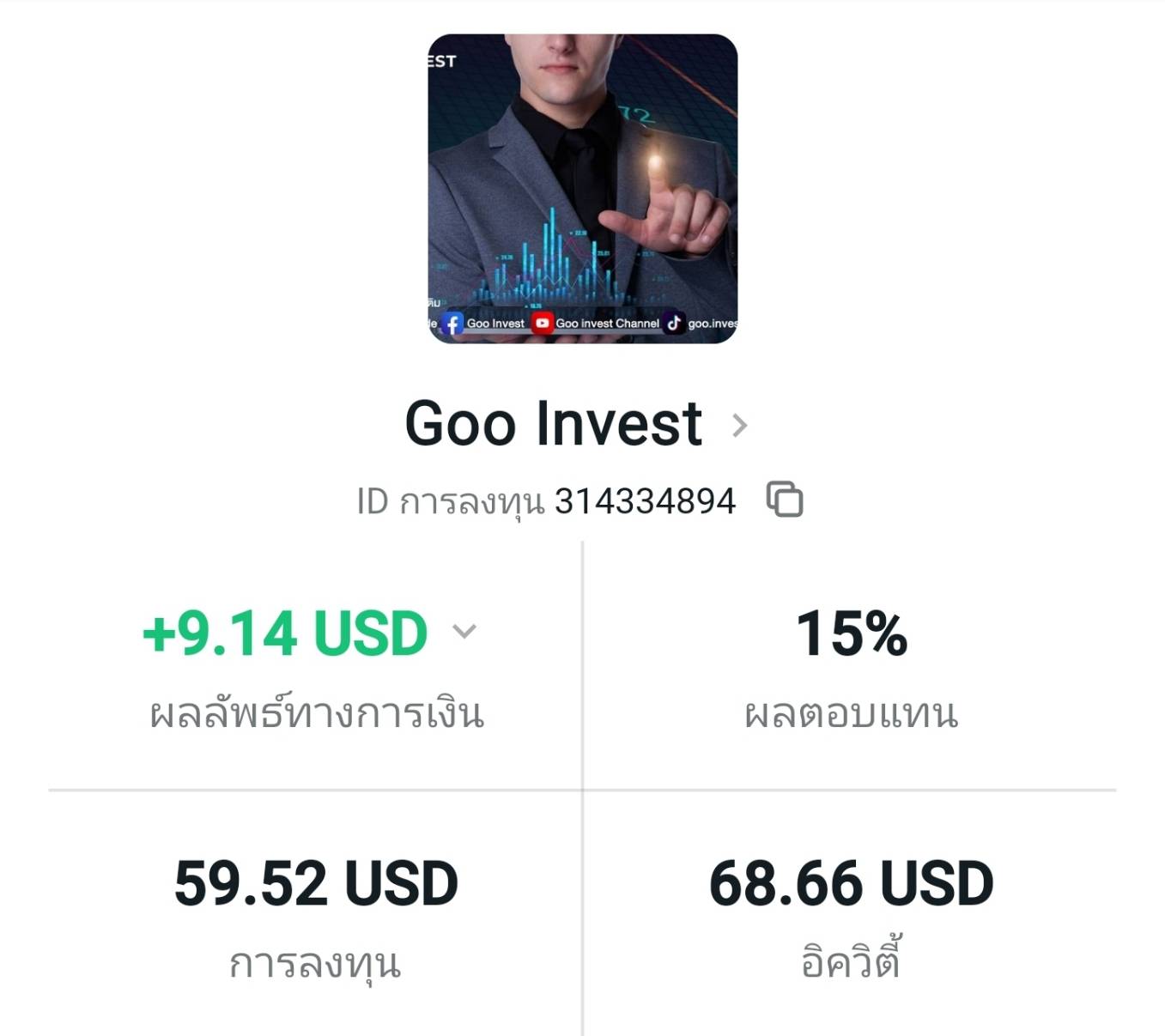 ตัวอย่าง Copy Trade goo invest 4